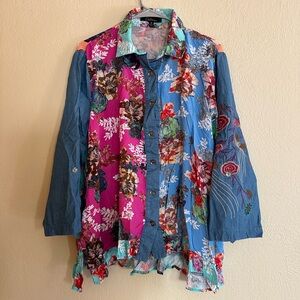 Caleoas Floral Multi Color Blouse